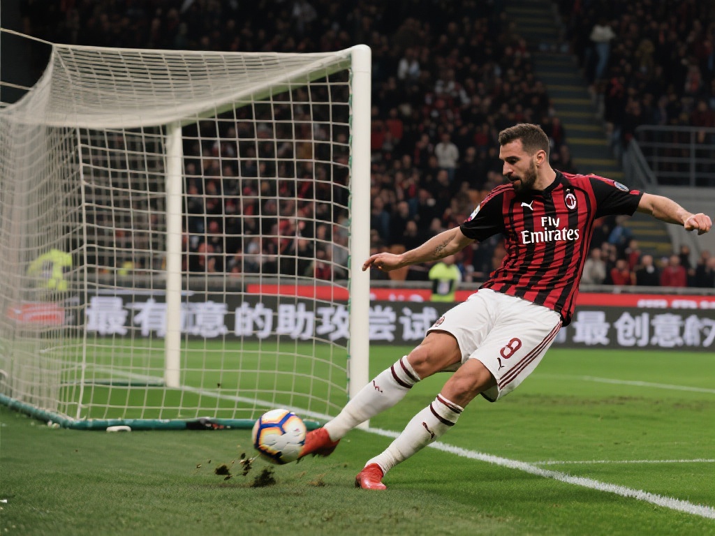 比如在几年前的一场米兰德比中，一位后卫在解围时不慎